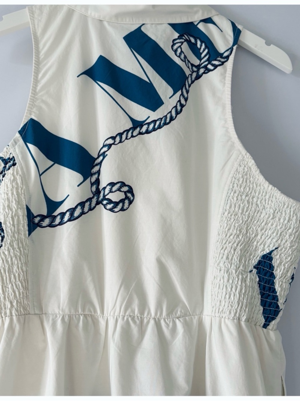 NWT Anthropologie Maeve Sleeveless Nautical Lighthouse Fish Midi Shirt Dress, XL - Picture 12 of 17